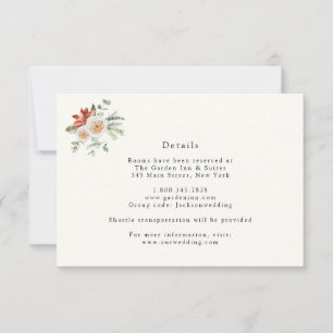 Elegant vinter blomster och grönska detaljer kort