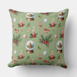 Elegant Vinter Botanisk julklapp Kudde