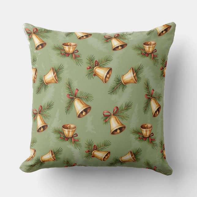 Elegant Vinter Botanisk julklapp Kudde (Framsida)