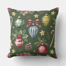 Elegant Vinter Botanisk julklapp Kudde