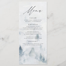 Elegant Vinter Bröllopsmeny Kort