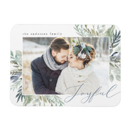 Elegant Vinter Foliage | Helgdag Photo Magnet