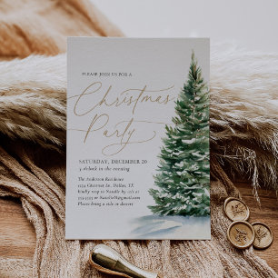 Elegant Vinter Julgran jul Party Inbjudningar