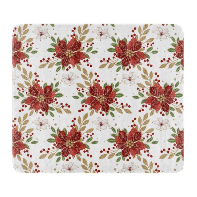 Elegant vinter julstjärna blommigt mönster (Framsidan)