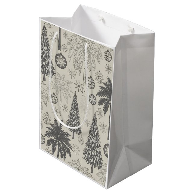 Elegant vinter snöflinga monokrom jul (Baksidan Vinklad)