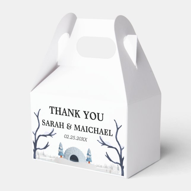 Elegant Vinter Värld  Snöflingor Presentaskar (Framsidan Sidan)