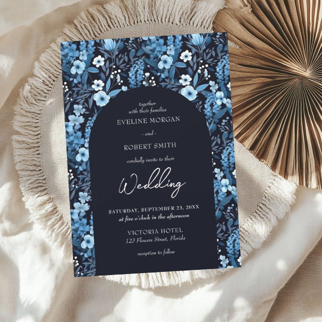 Elegant vinterblommor med skugga vild fet inbjudningar (Elegant winter meadow wild flowers bold invitation)