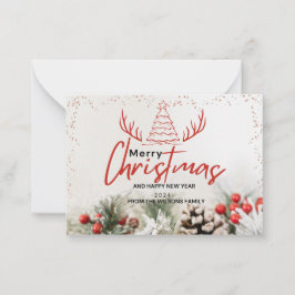 elegant vinterjulklameran modern rustik anteckningskort