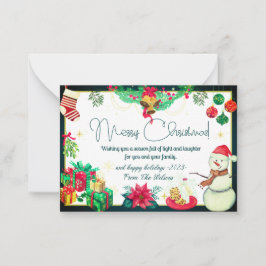 elegant vinterjulkort, enkelt rustiskt kort