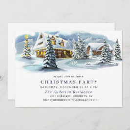 Elegant Vinterlandskap Helgdag jul Party Inbjudningar