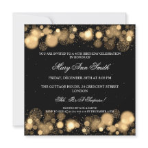 Elegant Vintern 40:e födelsedagen Party Guld