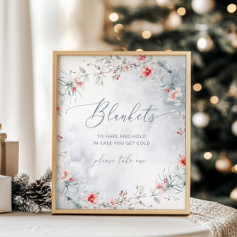 Elegant Vintern Blankets att ha och hålla Poster