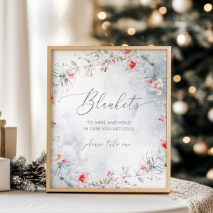 Elegant Vintern Blankets att ha och hålla Poster