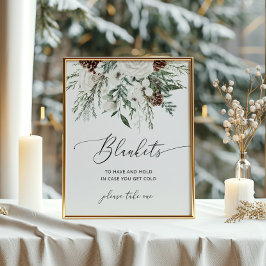 Elegant Vintern Blankets att ha och hålla Poster