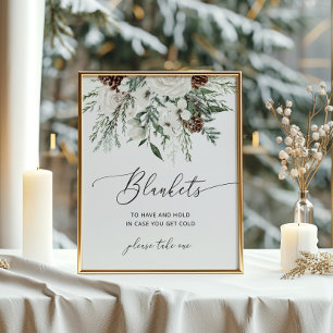 Elegant Vintern Blankets att ha och hålla Poster