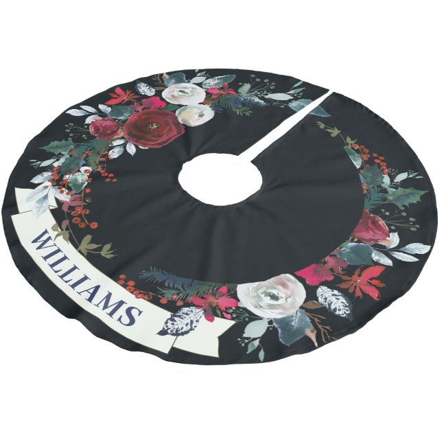 Elegant: Vintern Ro Winter Wandan Mönster Julgransmatta Borstad Polyester (Vinklad)