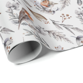 Elegant vinterrödhake julpresent presentpapper