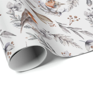 Elegant vinterrödhake julpresent presentpapper