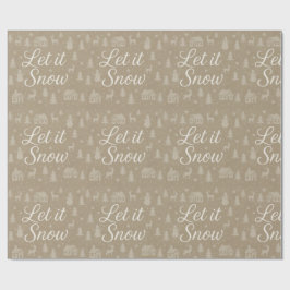 Elegant Vinterscenen Mysiga byn Snö Presentpapper