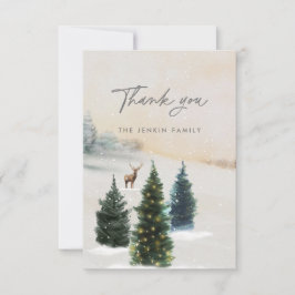 Elegant vinterskog tack kort