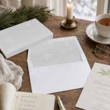 Elegant vintersnöflinga julkuvert