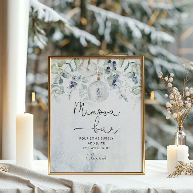 Elegant vintertid Mimosa pub Poster (Skapare uppladdad)