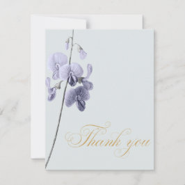 Elegant Violet and Mint Wedding Thank You Card Tack Kort