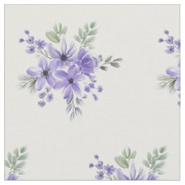 Elegant Violet Bloom Blommönster Fabric Tyg