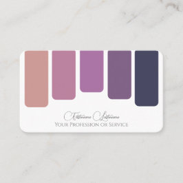 Elegant violet färg palettkalligrafi QR-kod Visitkort