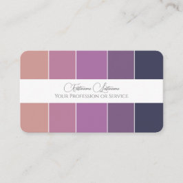 Elegant violet färg palettkalligrafi QR-kod Visitkort