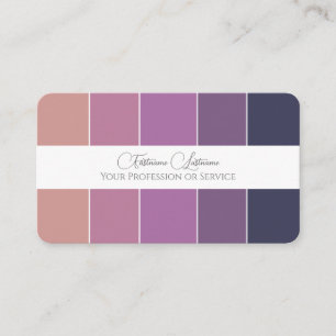 Elegant violet färg palettkalligrafi QR-kod Visitkort