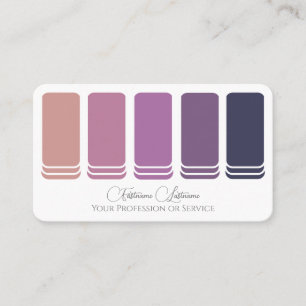 Elegant violet färg palettkalligrafi QR-kod Visitkort