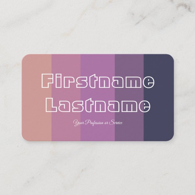 Elegant violet färg palettkalligrafi QR-kod Visitkort (Framsida)