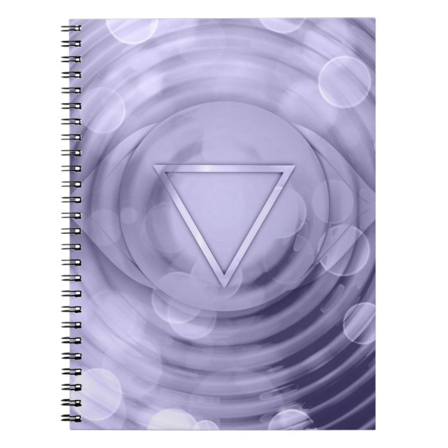 Elegant Violet Krona Chakra Andlig Zen Anteckningsbok (Framsidan)