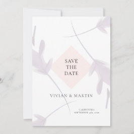 Elegant Violet Lavender & Peach Save Date Inbjudningar