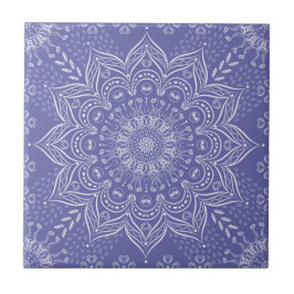 Elegant Violet Lila Boho Mandala Kakelplatta