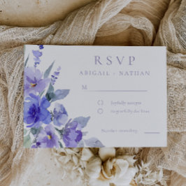 Elegant Violet Lila Watercolor Bröllop OSA Kort