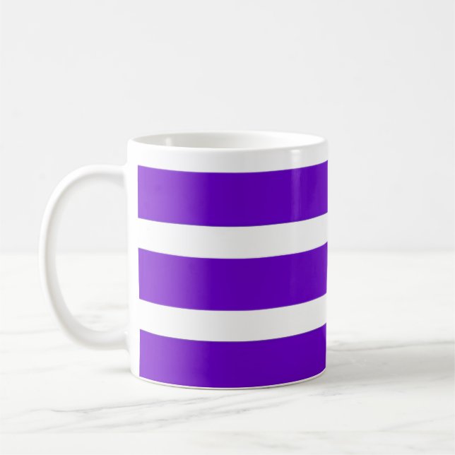 Elegant Violet Rand Mönster för ett modernt utseen Kaffemugg (Vänster)