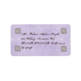 Elegant Violet Vintage bröllop Adressetiketter