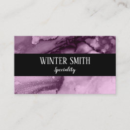 Elegant violett marmor, vattenfärg visitkort