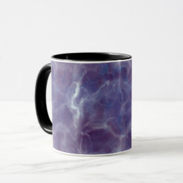 Elegant violett marmormönstrad mugg