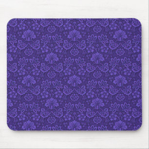 Elegant violett vintage damaskmönster musmatta
