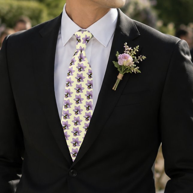 Elegant Violetta Gula Blommor Bikupa Bina Slips (Skapare uppladdad)