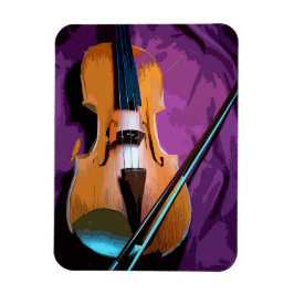 Elegant Violin på Lila Silke Photo Magnet