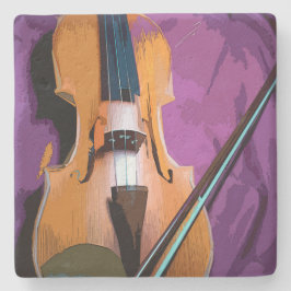 Elegant Violin på Lila Silke, Stone Underlägg