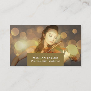 Elegant Violinist, Professionell Violinist Visitkort