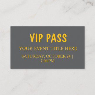 Elegant VIP-biljettkort för evenemang Visitkort