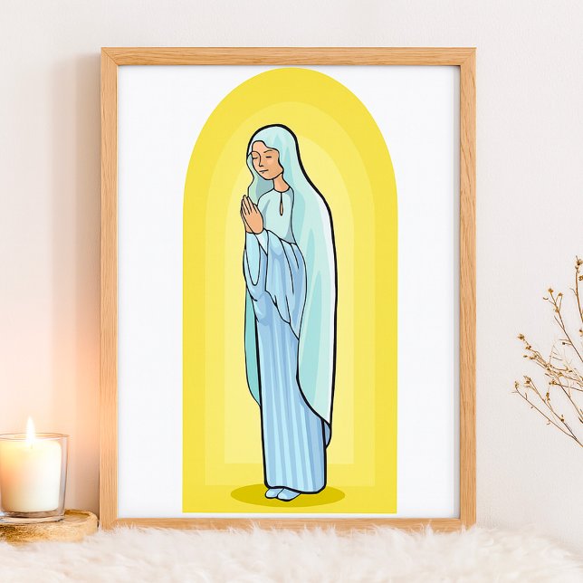 Elegant Virgin Mary Catholic Religious Poster (Skapare uppladdad)