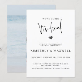 Elegant virtuell fotobryllop online inbjudningar