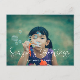 Elegant Visical Season familjefoto Greetings Vykort